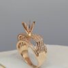 Flared 3-Layer Cocktail Ring