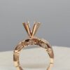 Free-Flow Motif Semi-Mounted Ring